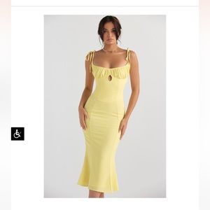 Soren buttercup cut-out midi dress